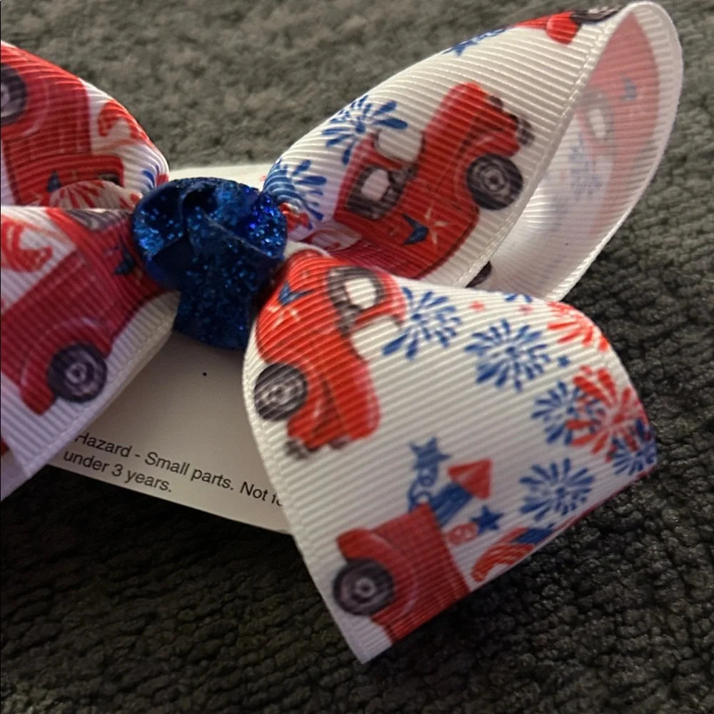 Fourth of July Red and Blue Bow
